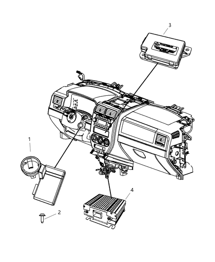 2008 Jeep Compass Module-Receiver Diagram for 5026226AH