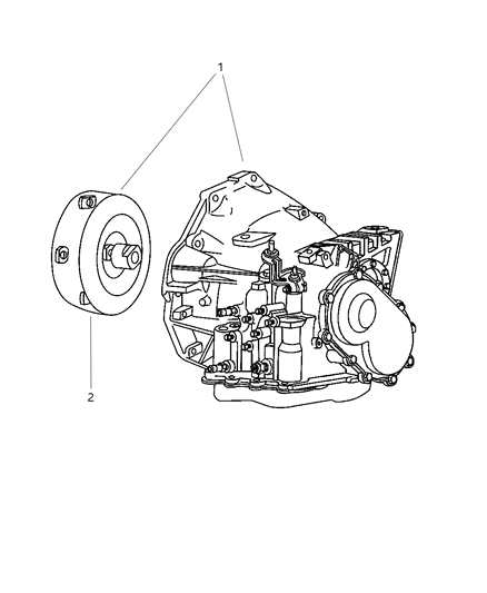 2002 Chrysler Voyager Trans-With Torque Converter Diagram for R5018932AB