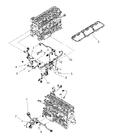 2010 Dodge Ram 2500 Wiring-Transmission Diagram for 68065804AA