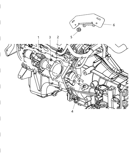 2010 Dodge Charger Starter & Related Parts Diagram 1