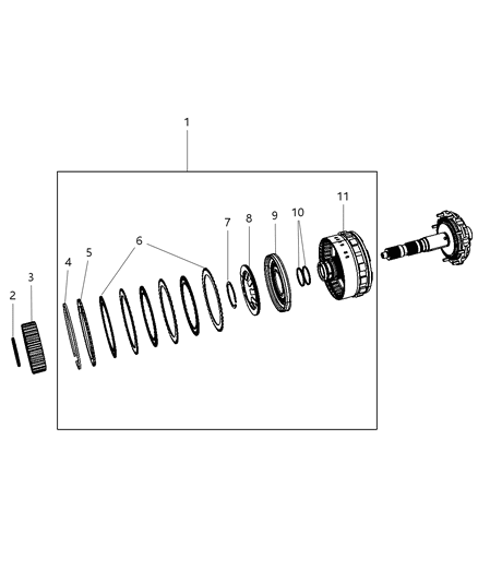 2008 Chrysler Town & Country Gear Train - Underdrive Compounder Diagram 2