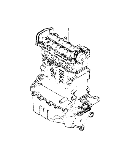 2014 Jeep Cherokee Engine Assembly & Service Diagram 1
