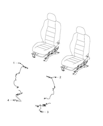2016 Jeep Compass Wiring - Front Seats Diagram 2
