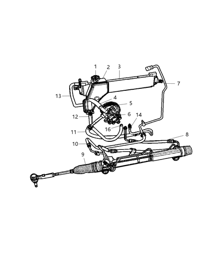2007 Jeep Grand Cherokee Power Steering Rack And Pinion Diagram for 52089292AD