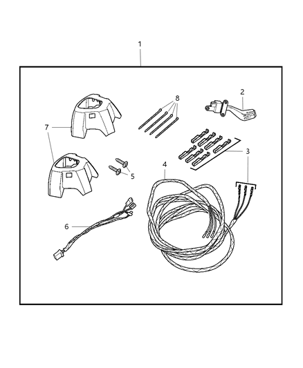 2009 Jeep Compass Cover-Steering Wheel Back Diagram for 1ES101DVAB
