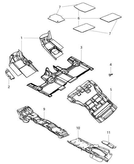 2015 Jeep Grand Cherokee Cover-Load Floor Diagram for 5108284AH