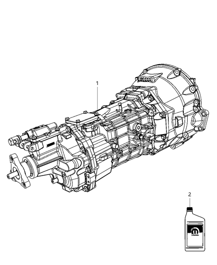 2013 Dodge Challenger Transmission / Transaxle Assembly Diagram