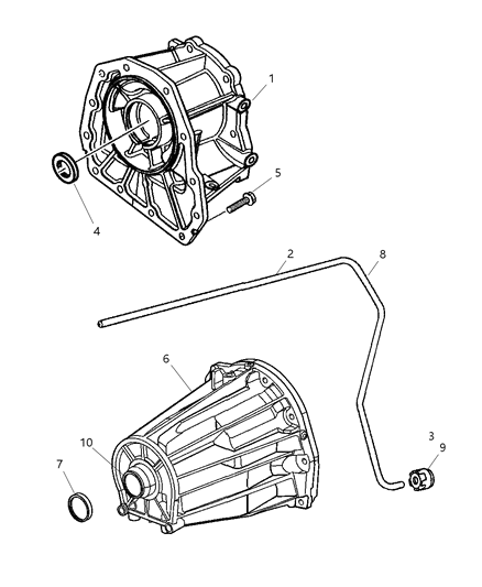 2004 Jeep Liberty Housing-Transmission Rear Extension Diagram for 52852987AA