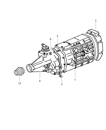 2000 Dodge Viper Housing-Transmission Rear Diagram for 4886337AA