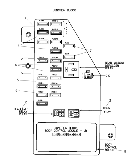 2005 Chrysler Sebring Module-Body Controller Diagram for 4602368AM