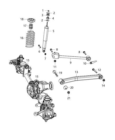 2018 Jeep Wrangler Front Coil Spring Diagram for 68026309AC