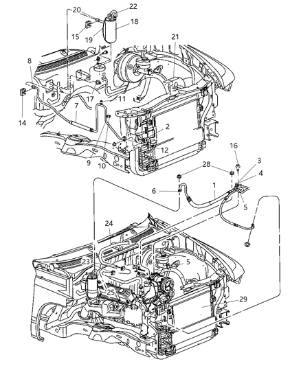 2002 Dodge Durango O Ring-A/C Suction Line Diagram for 5012348AA