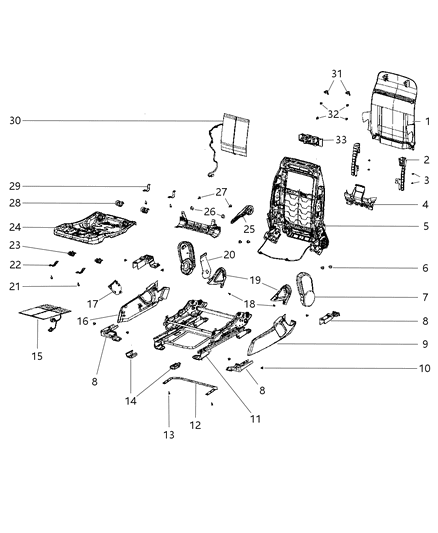 2011 Dodge Caliber Shield-Passenger OUTBOARD Diagram for 1RX41BD3AA