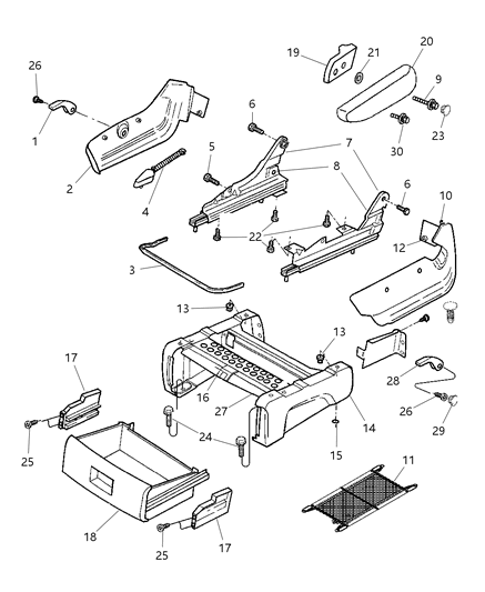 2006 Chrysler Town & Country Cap End-Handle Screw Cover Diagram for GN531D5