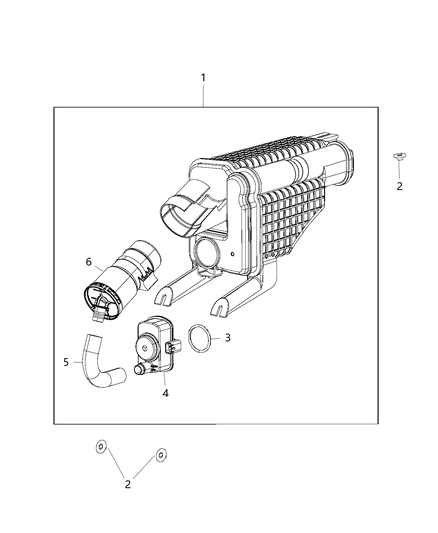 2021 Jeep Wrangler Vacuum Canister & Leak Detection Pump Diagram 3