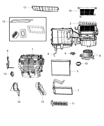 2007 Dodge Avenger Housing-Blower Motor Diagram for 68018098AA