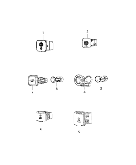 2018 Jeep Compass U Connect Media And Charging Centers Diagram