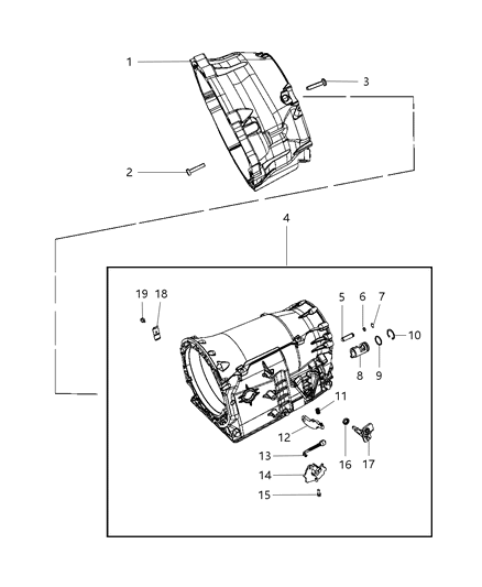 2015 Jeep Wrangler Housing-Torque Converter Diagram for 52108683AA