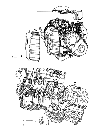2009 Chrysler Town & Country Shield-Transmission Diagram for 5169439AA