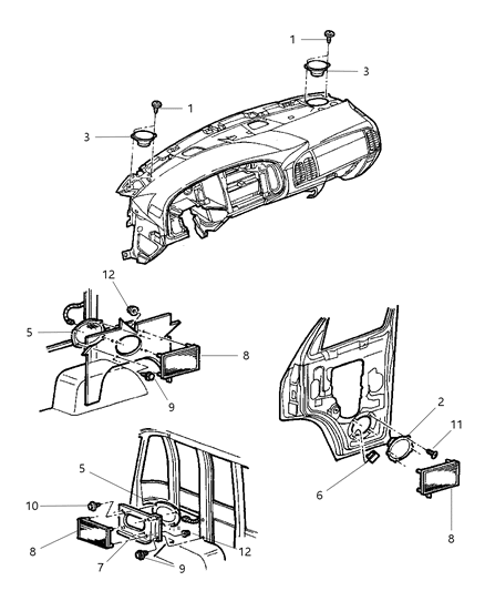 1998 Dodge Ram Van Speakers Diagram