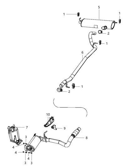 2012 Jeep Wrangler Exhaust System Diagram 1