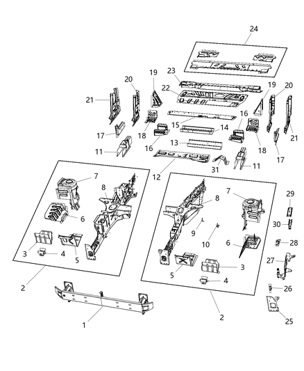 2019 Ram ProMaster 3500 Tower-Front Suspension Diagram for 68166881AA