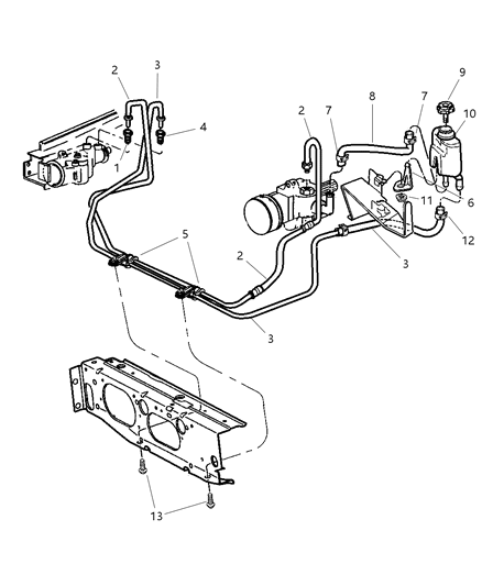 2000 Jeep Cherokee Power Steering Hoses And Reservoir Diagram 2