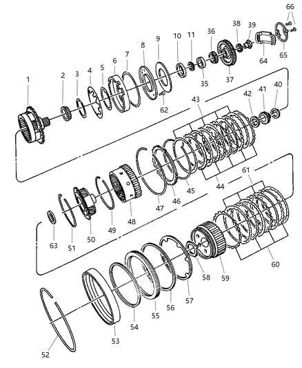 1997 Chrysler Sebring Bearing Pkg-Output Shaft Diagram for 4412235