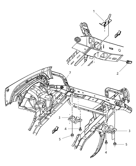 2002 Jeep Liberty Tow Hooks - Front Diagram