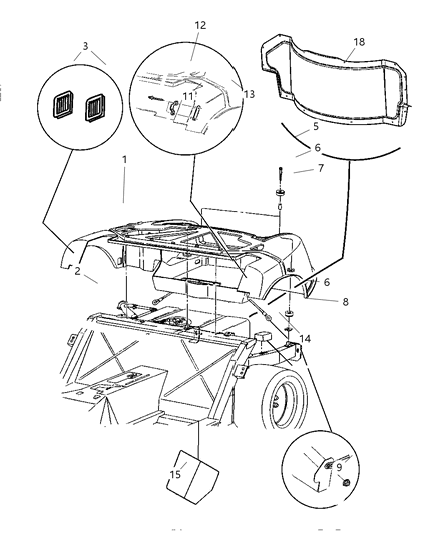 2001 Dodge Viper Support-Trunk Pan Diagram for 4763477