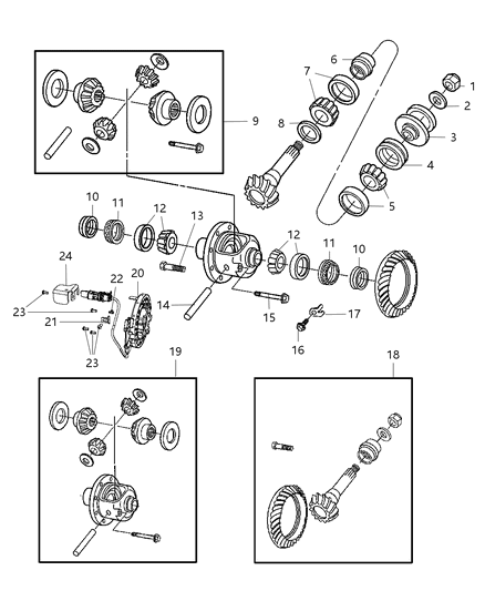 2013 Ram 2500 Gear Kit-Ring And PINION Diagram for 68002474AB