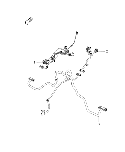 2015 Jeep Grand Cherokee Wiring-Console Diagram for 68214621AC