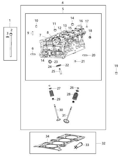2018 Jeep Compass Cylinder Head & Cover Diagram 11