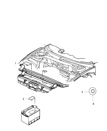 2019 Dodge Journey Label-Battery Warning Diagram for 56029641AA