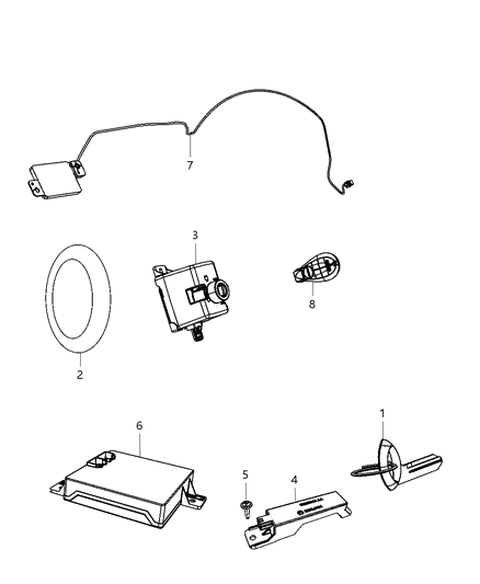 2012 Dodge Challenger Receiver-Passive Entry Diagram for 68065943AD