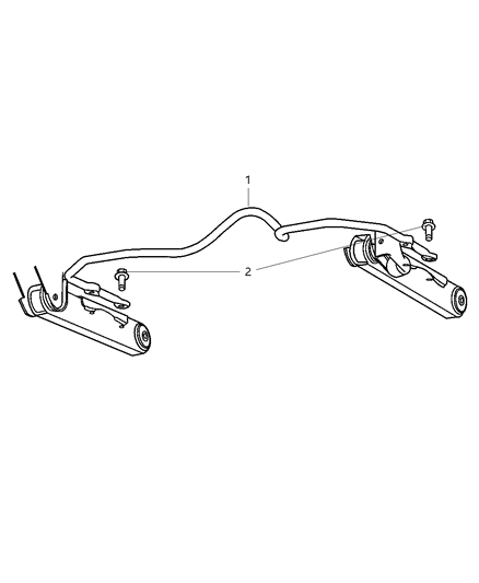 2002 Jeep Liberty Bar-Rear Suspension Diagram for 52088677AB
