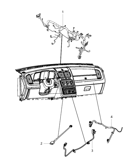 2012 Dodge Journey Wiring-Instrument Panel Diagram for 68104503AB