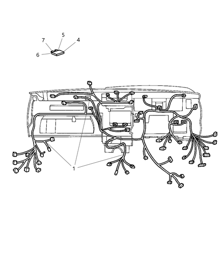 2002 Jeep Grand Cherokee Wiring-Instrument Panel Diagram for 56050050AD