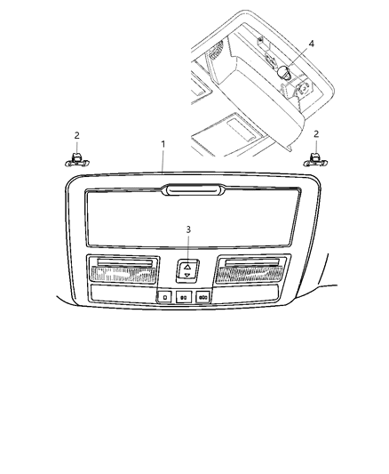 2011 Chrysler 300 Console-Overhead Diagram for 1RG01DX9AD