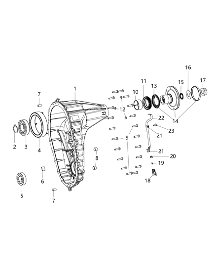 2019 Ram 3500 Seal-Output Shaft Diagram for 68161576AA