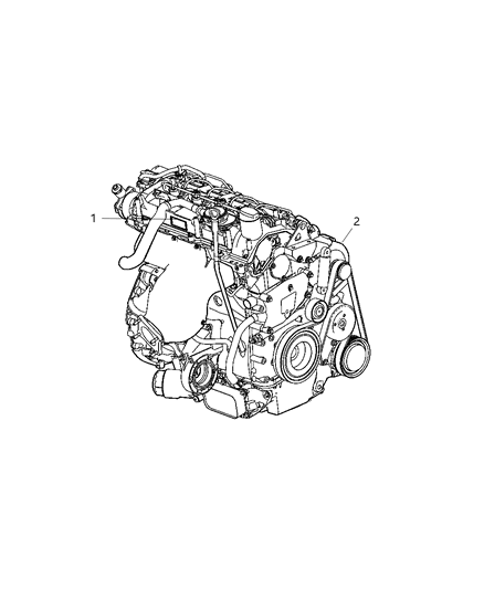 2008 Chrysler PT Cruiser Engine Assembly & Identification Diagram 1
