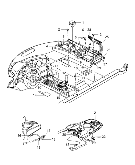 2008 Dodge Viper Switch-Folding Top Diagram for 4608633AD
