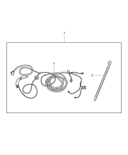 2009 Jeep Patriot Wiring Kit-Trailer Tow - 4 Way Diagram for 82209280AD