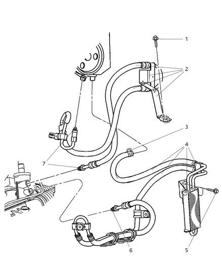 2006 Jeep Liberty Power Steering Hoses And Reservoir Diagram 2