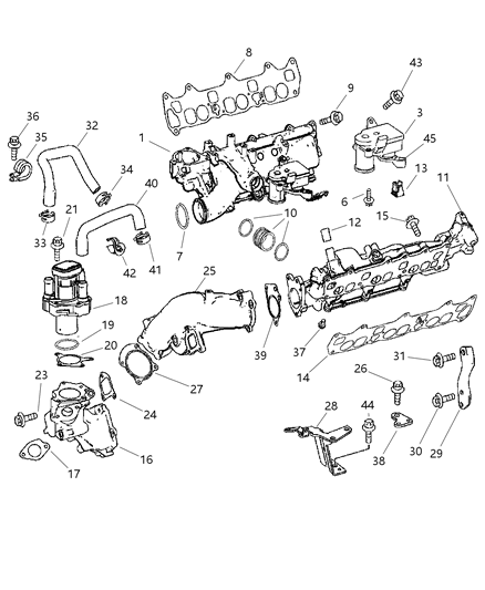 2009 Dodge Sprinter 2500 Bracket-Air Duct Diagram for 68012324AA