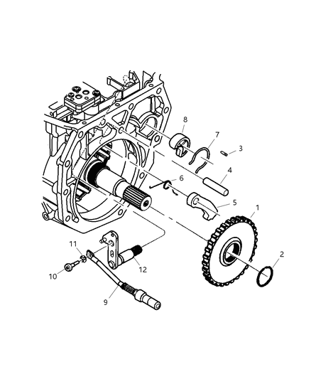 2004 Jeep Grand Cherokee Gear-Transmission Parking Diagram for 4799493AB