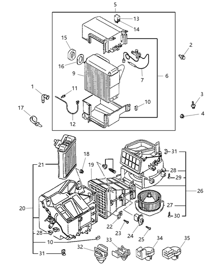1999 Dodge Avenger Clip-Heater And A/C Diagram for MB476821