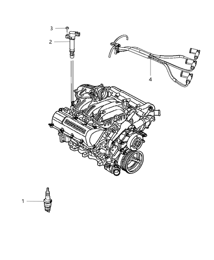 2015 Dodge Journey Spark Plugs & Ignition Coil Diagram 2