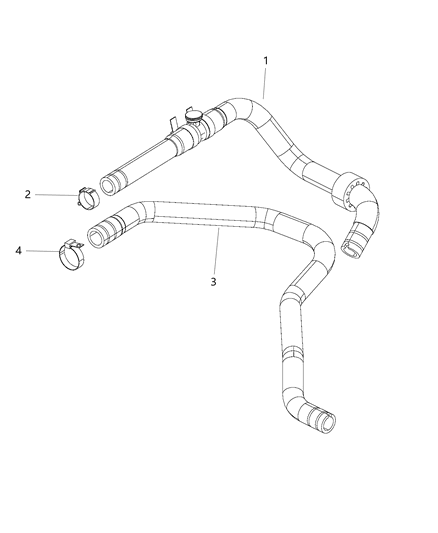 2015 Ram ProMaster 3500 Hose-Heater Supply Diagram for 52014852AA