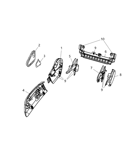 2009 Jeep Liberty Shield-Seat ADJUSTER Diagram for 1FY221KAAA